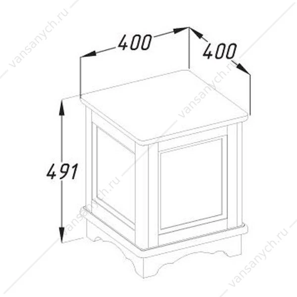 КЛИО 40 тумба напольная с откидным верхом Белый (Weiss)