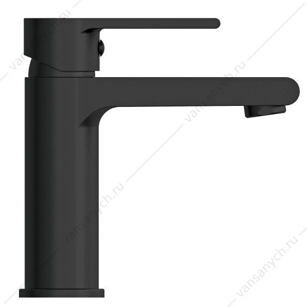 Смеситель для раковины CERSANIT BRASKO BLACK, сливной гарнитур, черный, 63107