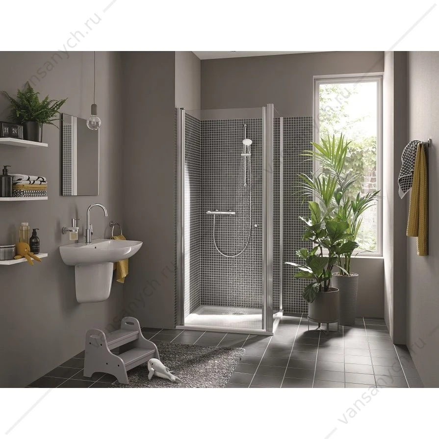 Термостат для душа с душевым гарнитуром Grohtherm 500 Tempesta 100, душ. штанга 60см, 34796000