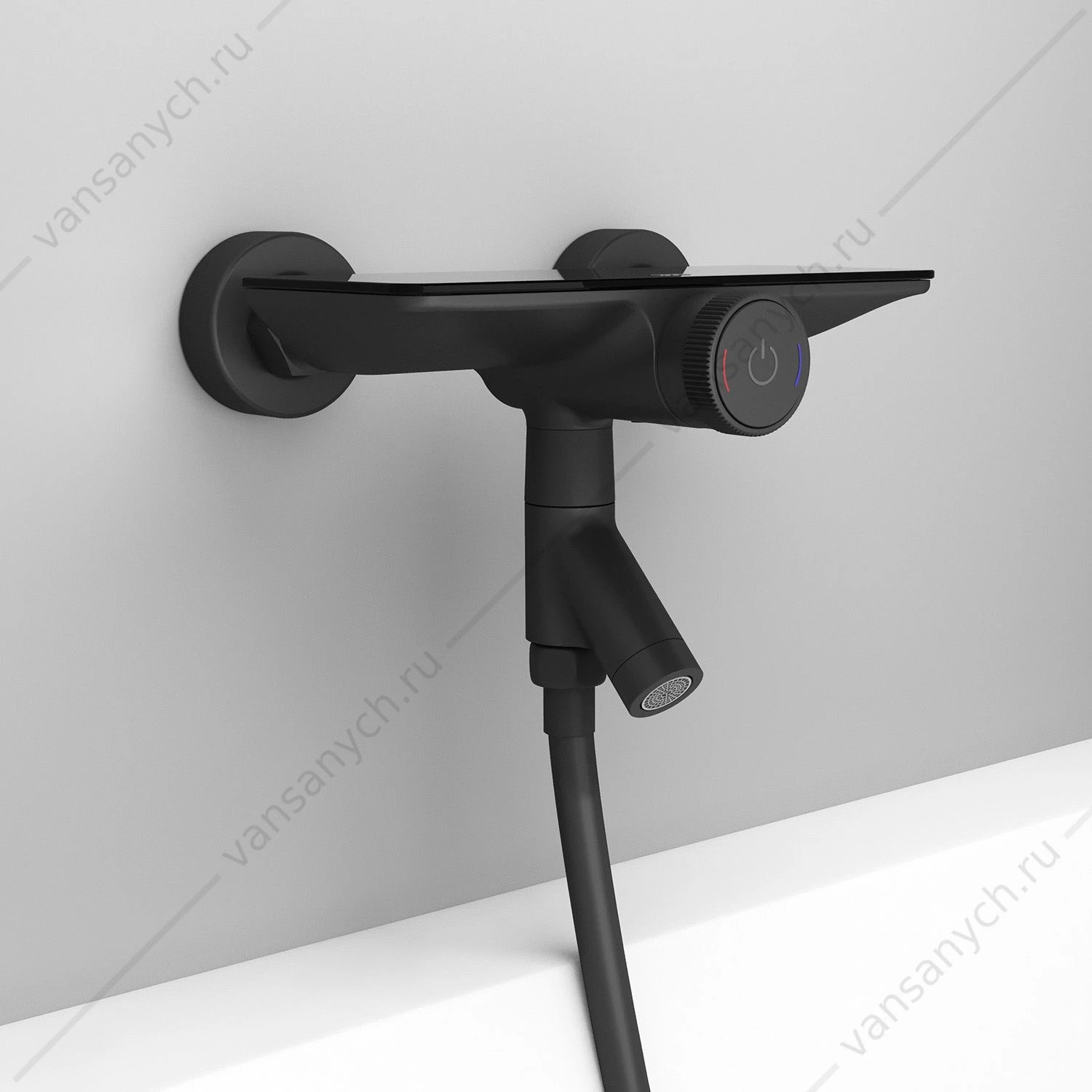 Смеситель для ванны с Push Control, IDDIS Shelfy, черный SHEBLBTi02WA