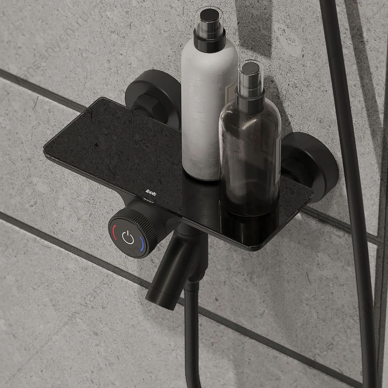 Смеситель для ванны с Push Control, IDDIS Shelfy, черный SHEBLBTi02WA