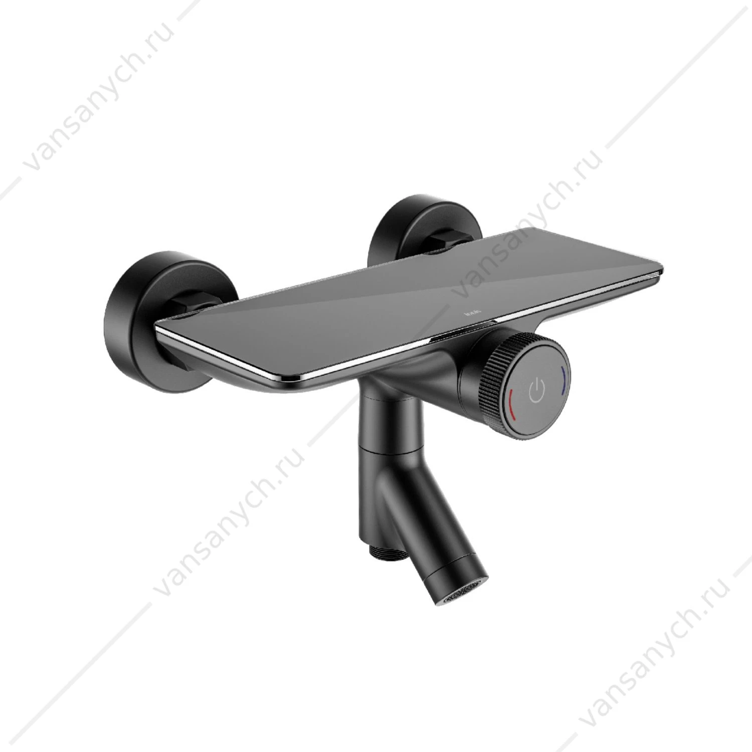 Смеситель для ванны с Push Control, IDDIS Shelfy, черный SHEBLBTi02WA