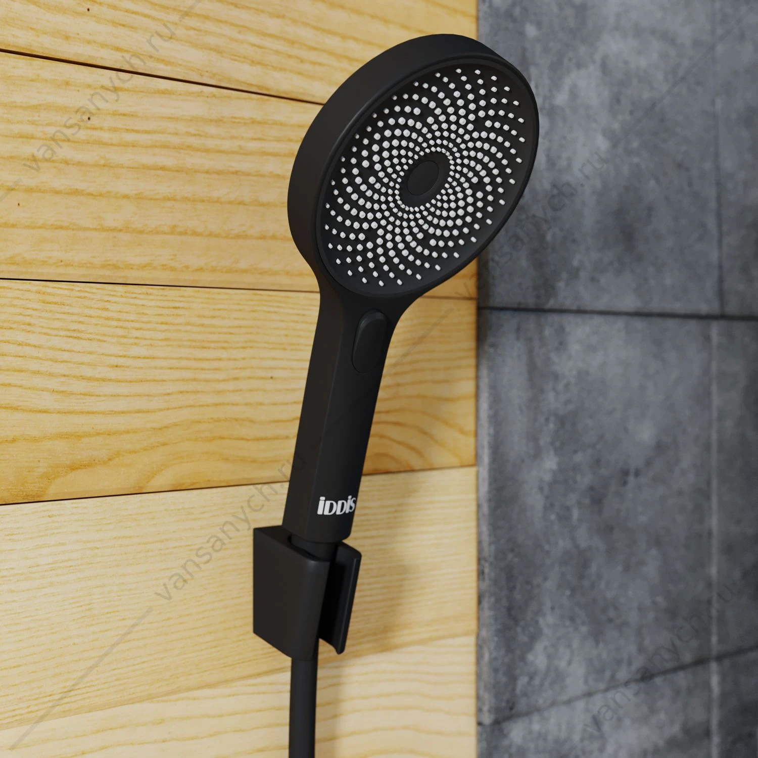 Держатель для лейки, IDDIS Optima Home, черный 080BL00i53