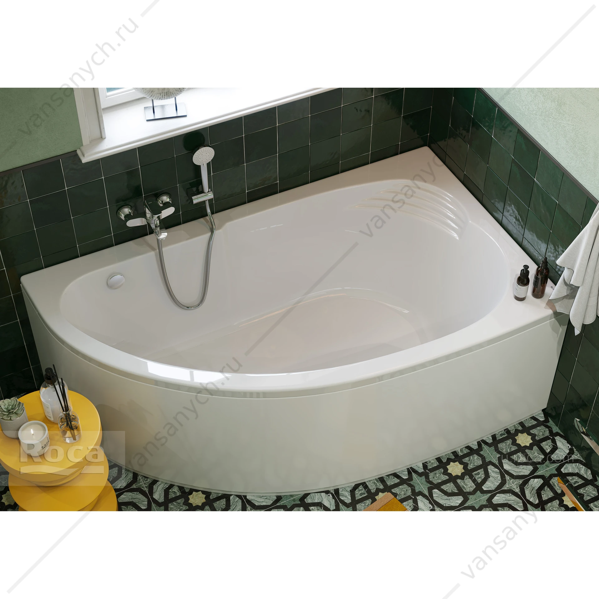 Ванна 170х100 акриловая Merida асимметричная правая ZRU9302993