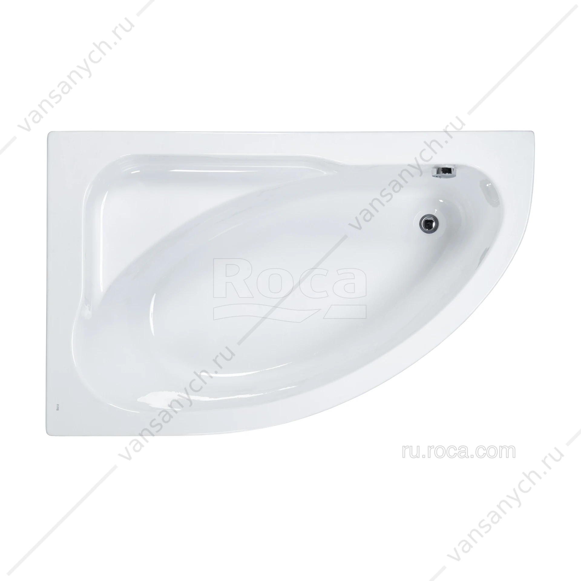 Ванна 160x100 акриловая Welna асимметричная левая ZRU9302997